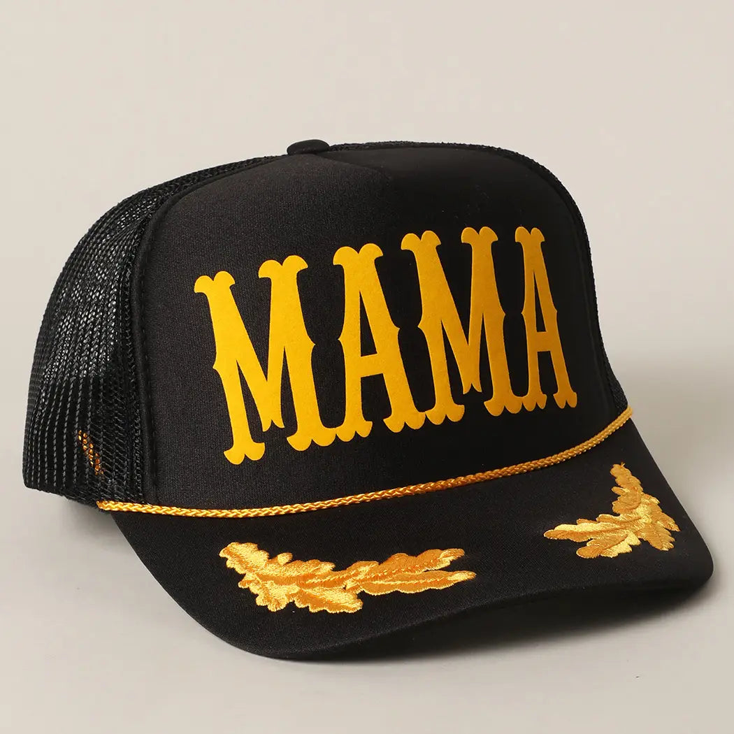 'MAMA' oak leaf trucker hat