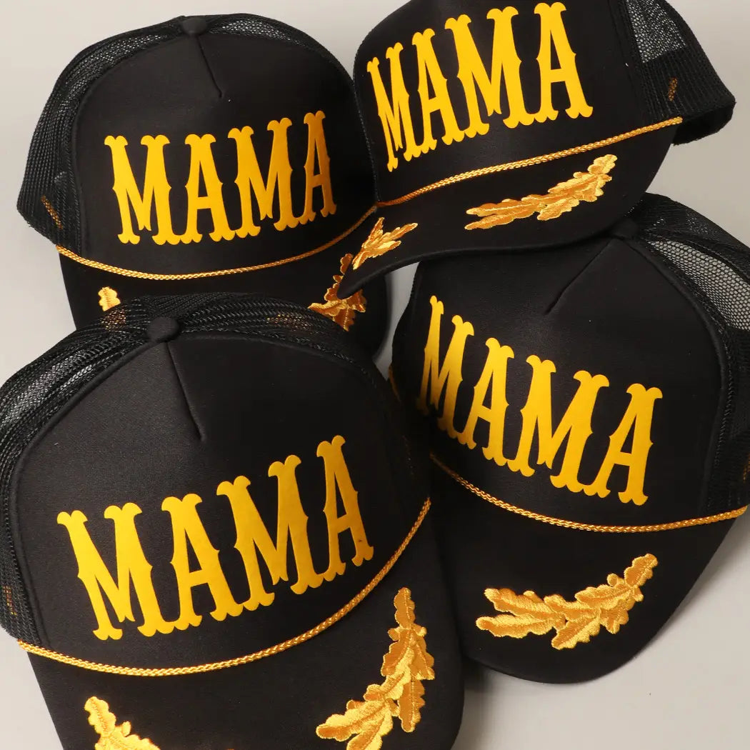 'MAMA' oak leaf trucker hat