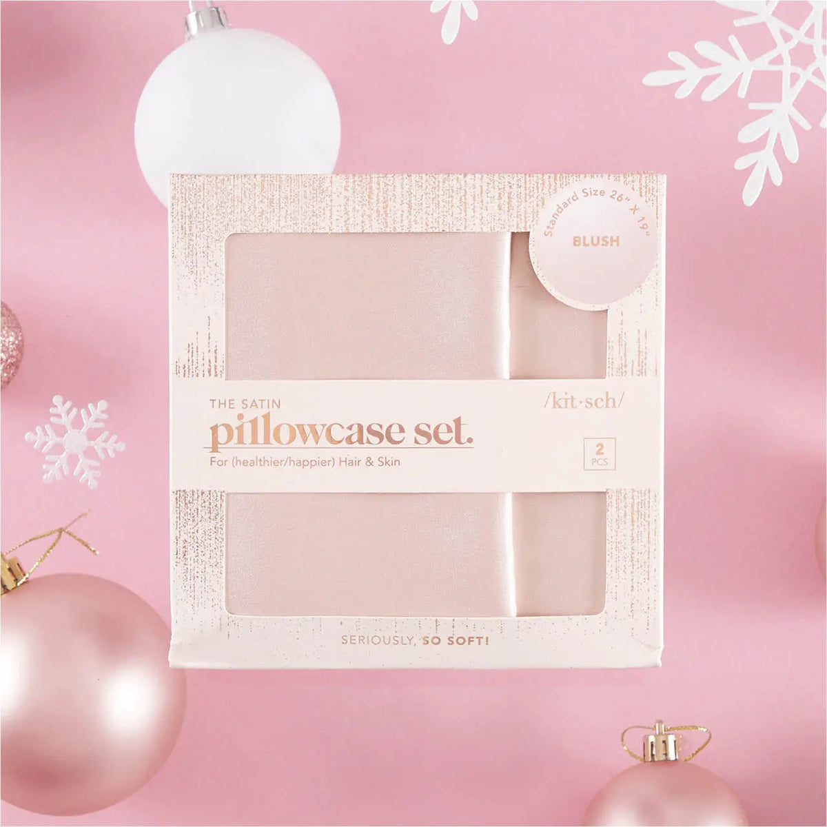 Holiday Satin Pillowcase 2Pc Set