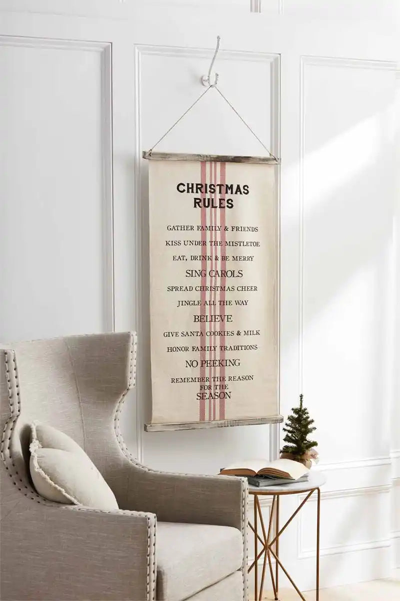 Holiday Rules Wall Hanger