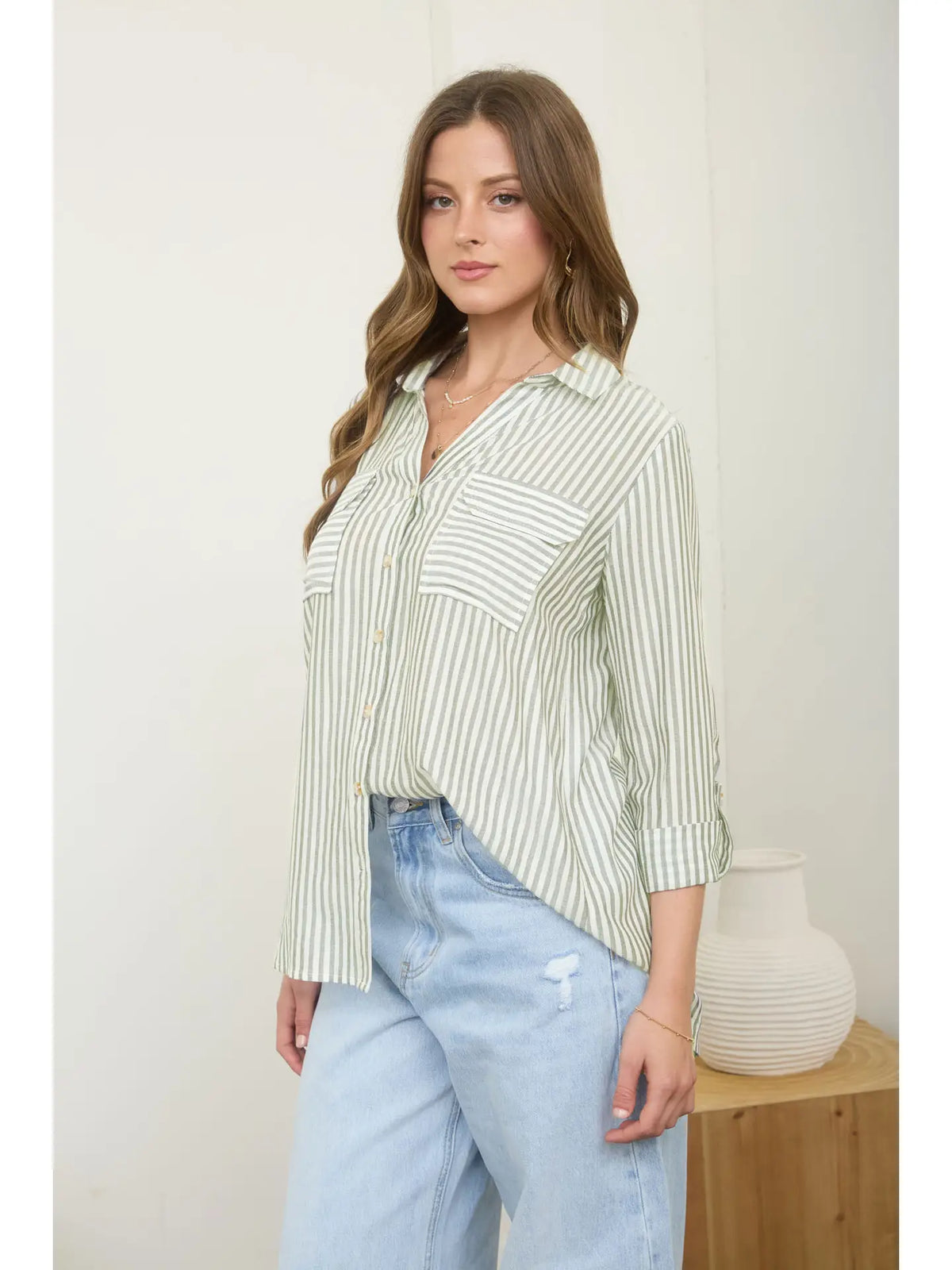 Bayside Stripe Green