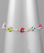 Flower Beaded Bracelet