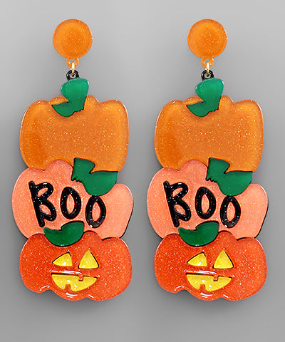 BOO Pumpkin Earring