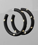 Gold Dot Paint Hoops