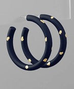 Gold Dot Paint Hoops