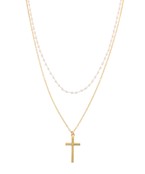 Pearl Cross Necklace