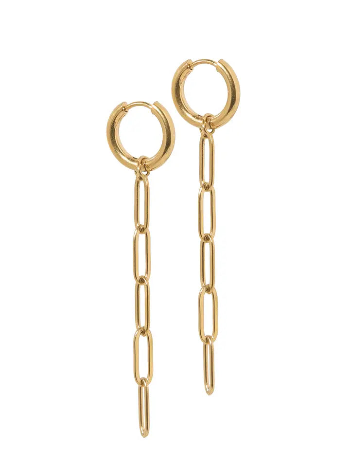 Huggie Charm Earrings - Palmer Paperclip