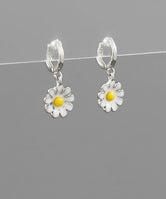 Flower Huggie Hoop