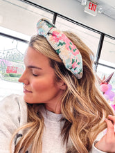 Brianna Cannon Spring Floral Brocade Headband